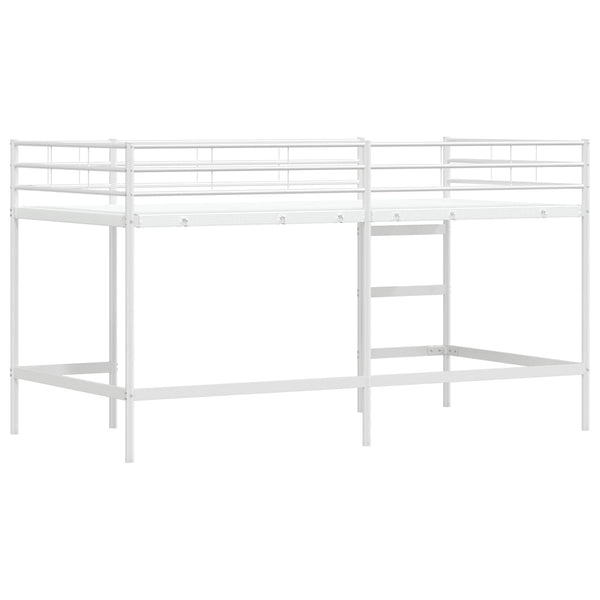 Weißes Kinder-Loftbett 79,5x200 cm