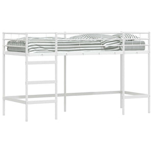 Weißes Kinder-Loftbett 99,5x190 cm