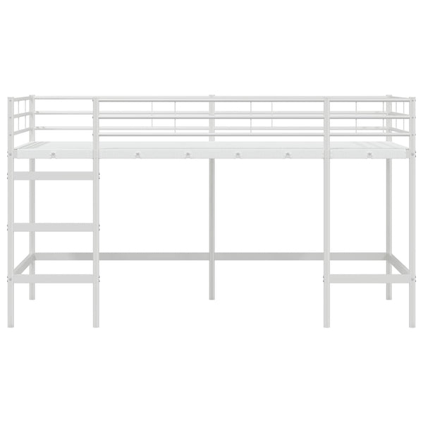 Weißes Kinder-Loftbett 100x200 cm aus Stahl