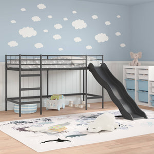 Kinder Hochbett mit Rutsche 75x190 cm