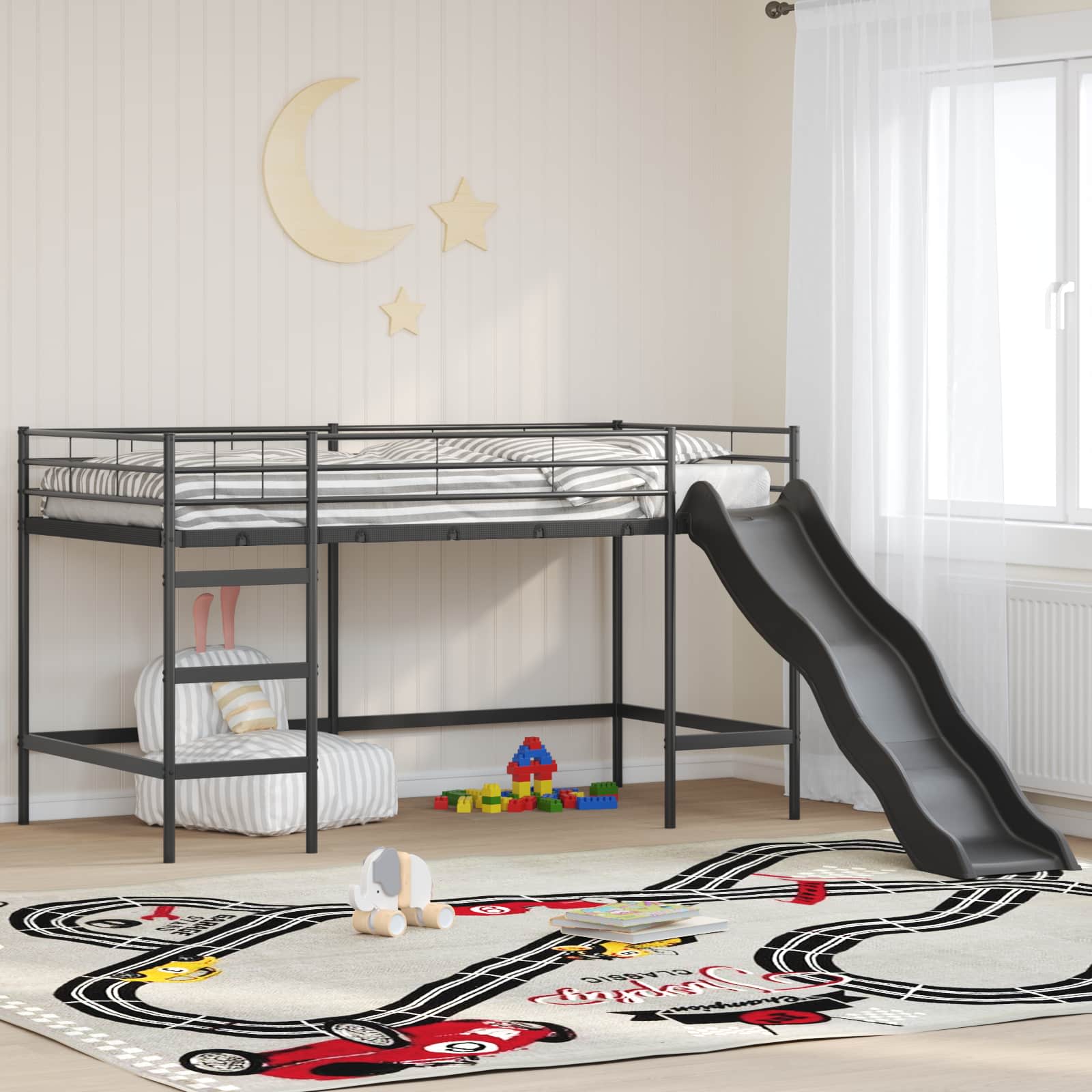 Kinder Hochbett mit Rutsche 107x200 cm