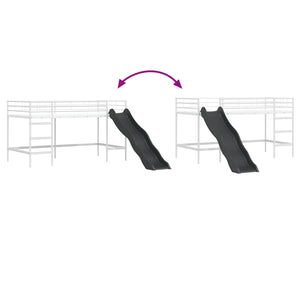 Kinder-Hochbett mit Rutsche 90x200 cm