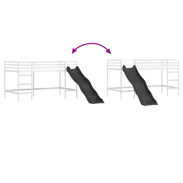 Kinder Hochbett mit Rutsche 107x200 cm