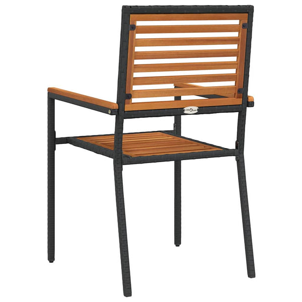 Garten Stapelstühle 4er Set Braun/Schwarz