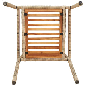 Garten Stapelstühle 4er Set Braun Beige