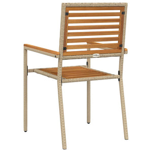 Garten Stapelstühle 4er Set Braun Beige
