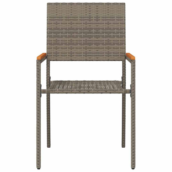 Garten Stapelstühle 4er Set Grau Braun