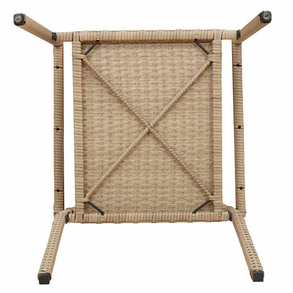 Garten Stapelstühle 4er Set Creme Braun