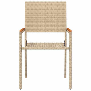 Garten Stapelstühle 4er Set Creme Braun