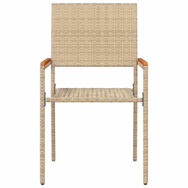 Garten Stapelstühle 4er Set Creme Braun