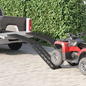 Motorradrampe Klappbar 340 kg Schwarz (2 Stk)