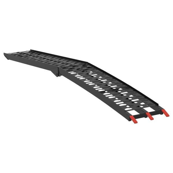 Motorradrampe Klappbar 340 kg Schwarz (2 Stk)