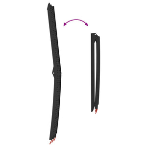Motorradrampe Klappbar 340 kg Schwarz (2 Stk)