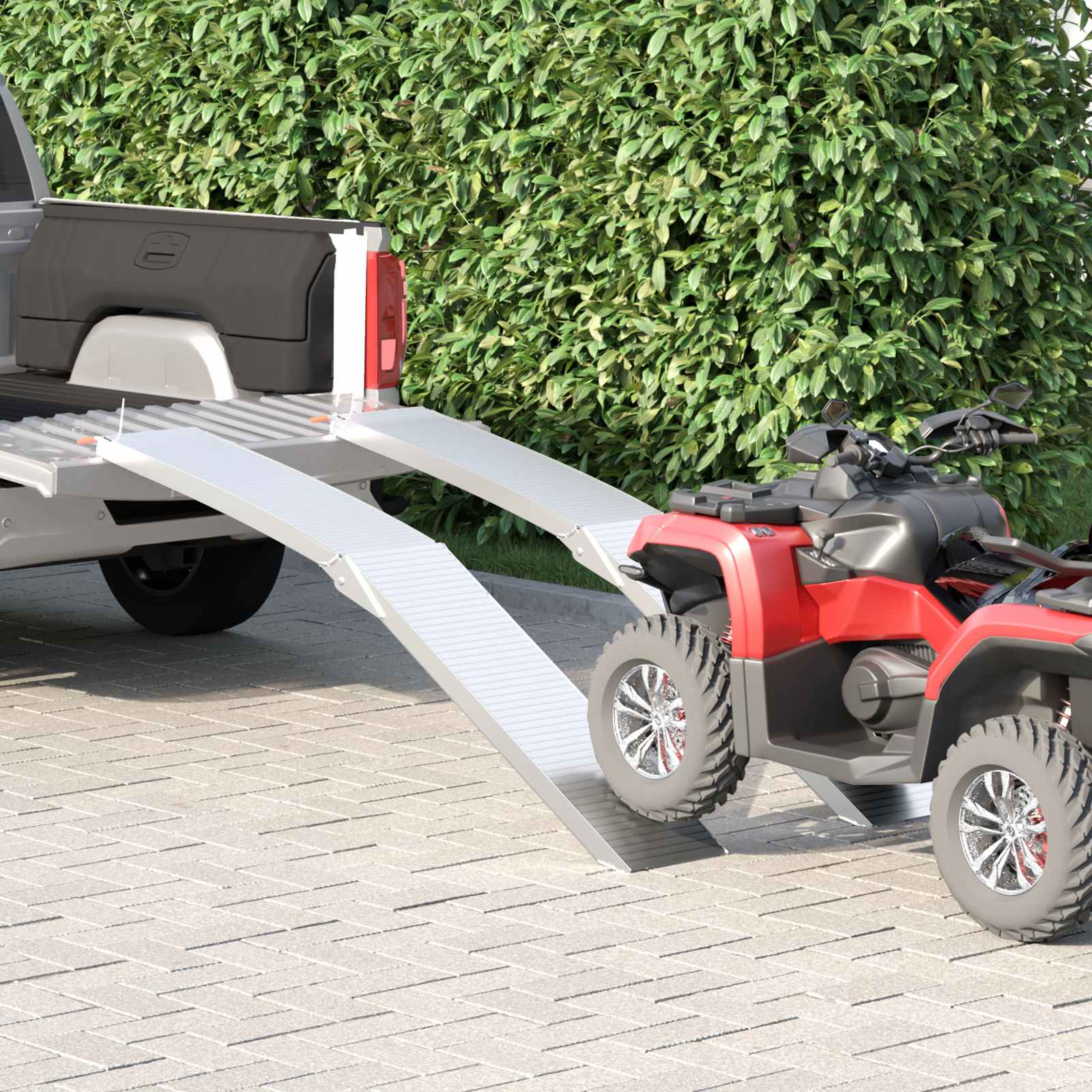 Motorradrampe Aluminium 680 kg, 2er Set