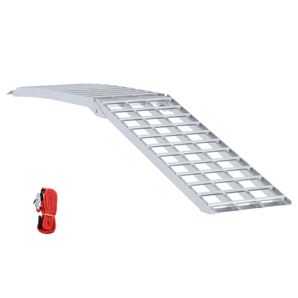 Motorradrampe 680 kg Aluminium Silber
