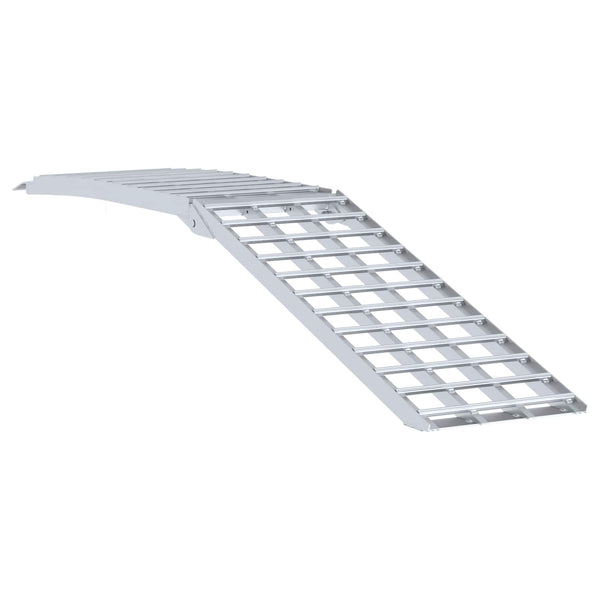 Motorradrampe 680 kg Aluminium Silber