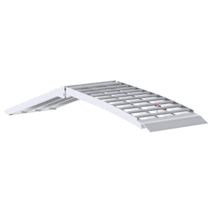 Motorradrampe 680 kg Aluminium Silber