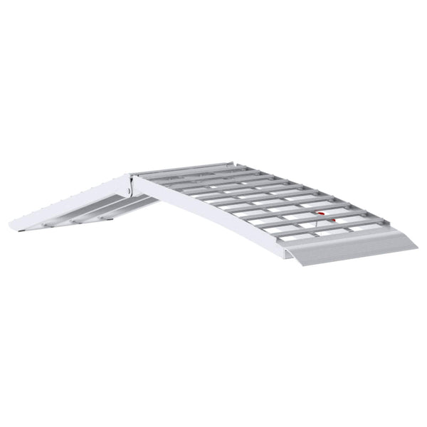 Motorradrampe 680 kg Aluminium Silber