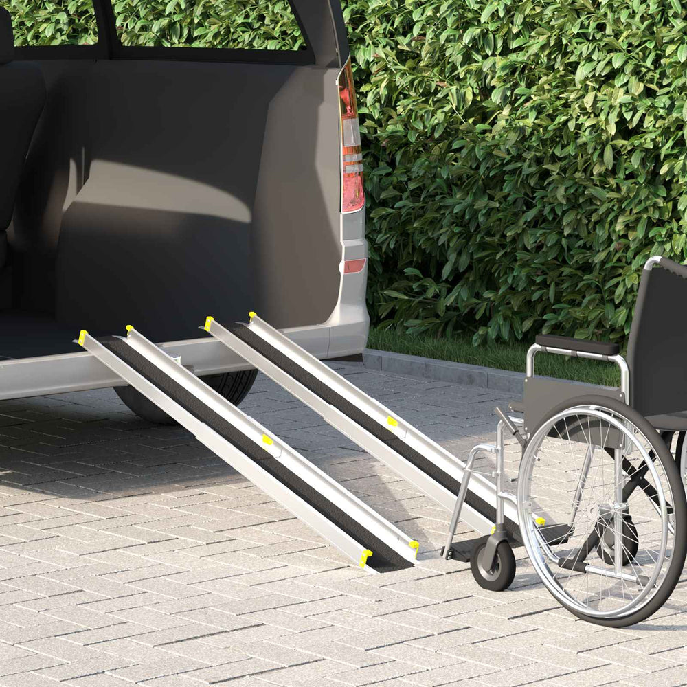 Rollstuhlrampe Schwarz 2er Set, 270 kg