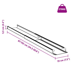 Rollstuhlrampe Schwarz 2er Set, 270 kg