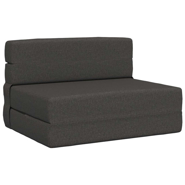 Klappsofa Bett Dunkelgrau Stoff 190cm