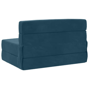 Blaues Klappsofa Bett Samt 190x70