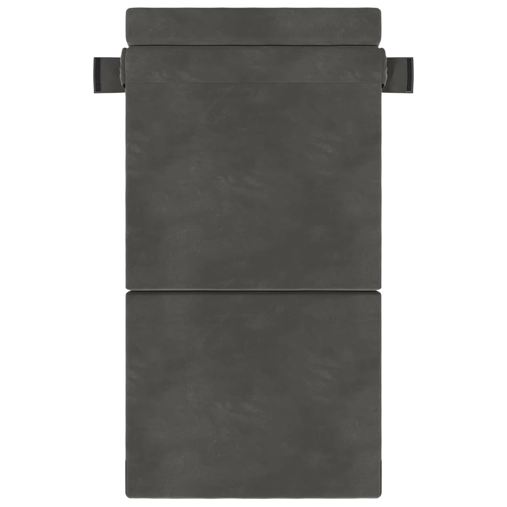 Klappsofa Bett Dunkelgrau Samt 190 cm