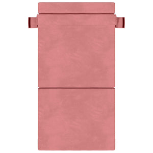 Rosa Klappsofa Bett 190 cm Samt
