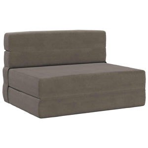 Klappsofa Bett Hellgrau Cord 190x70x15cm
