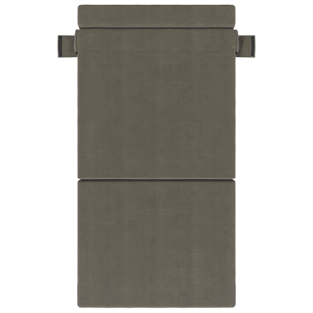 Klappsofa Bett Hellgrau Cord 190x70x15cm
