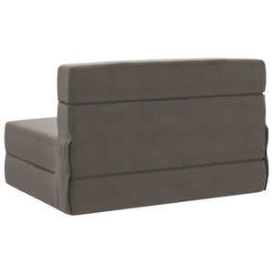 Klappsofa Bett Hellgrau Cord 190x70x15cm