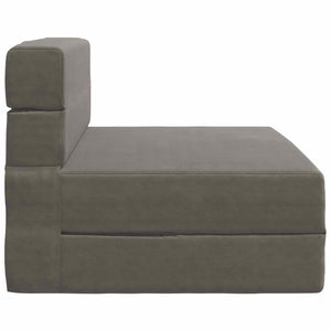 Klappsofa Bett Hellgrau Cord 190x70x15cm