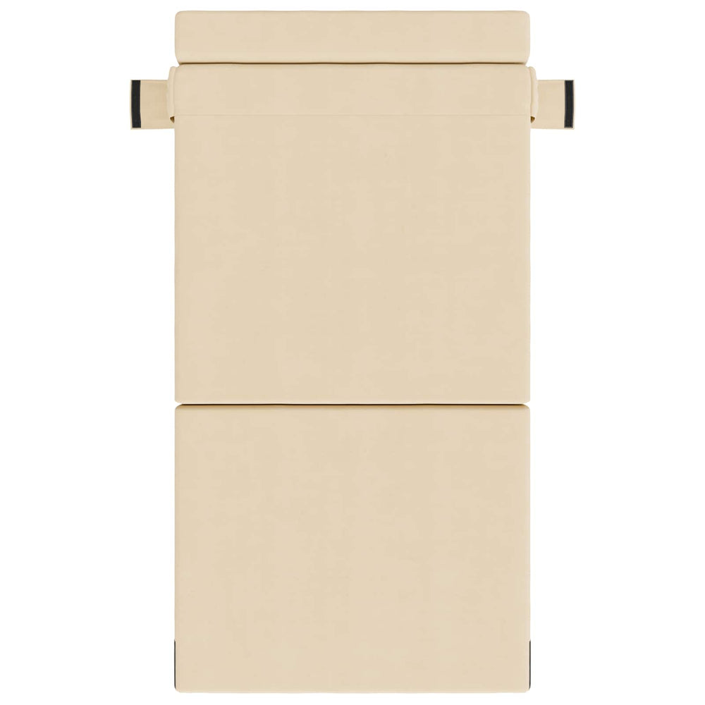 Klappsofa Bett Creme Cordstoff 190x70 cm