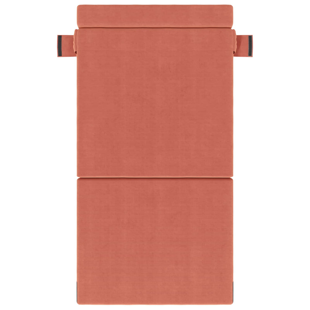 Klappsofa Bett Rot-Orange Cordstoff 190 cm