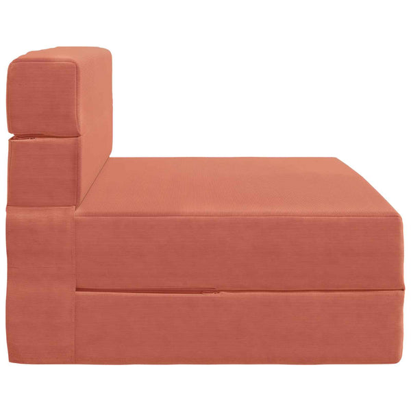 Klappsofa Bett Rot-Orange Cordstoff 190 cm