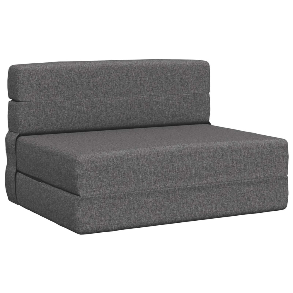 Klappsofa Bett Hellgrau Stoff 190cm