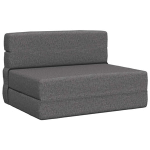 Klappsofa Bett Hellgrau Stoff 190cm