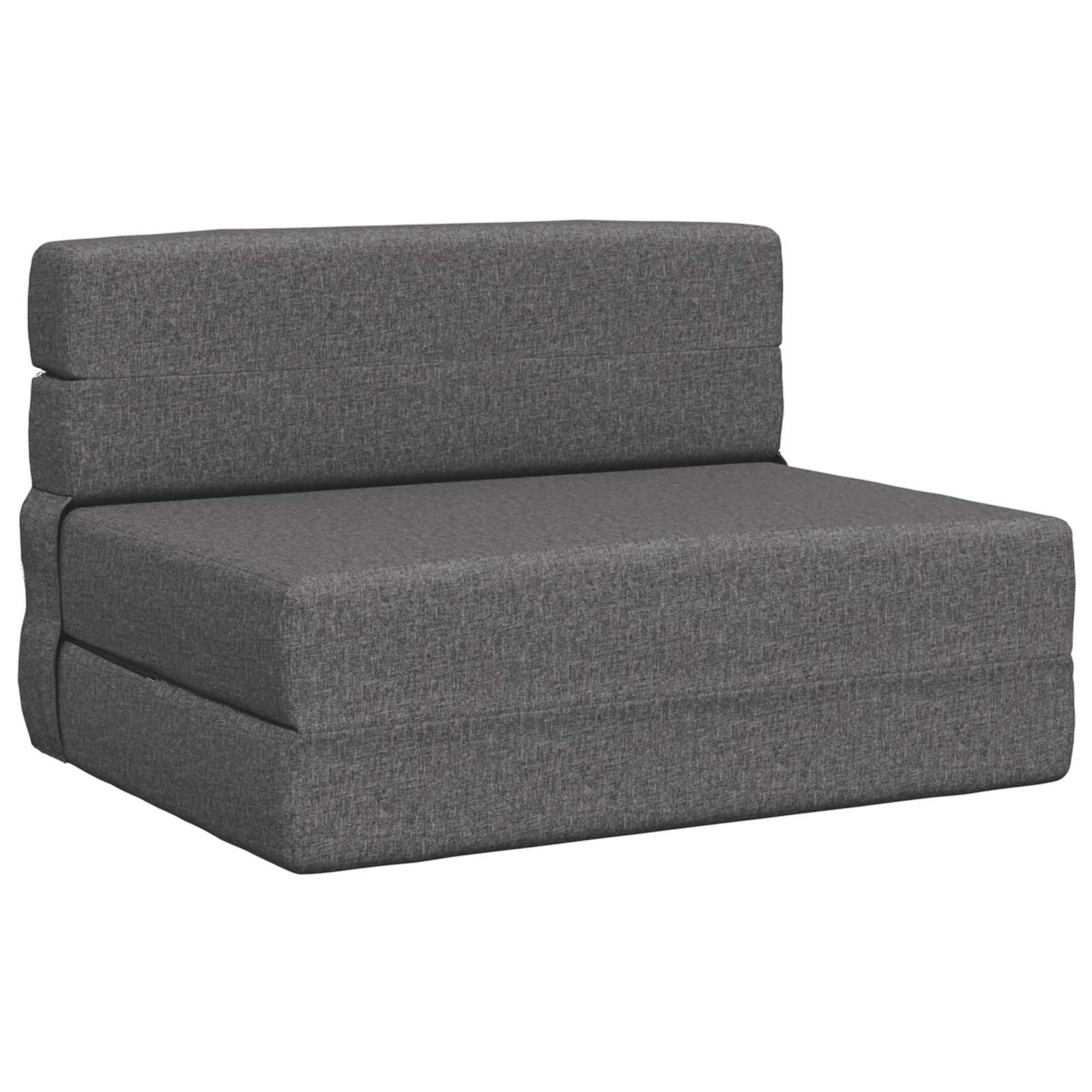 Klappsofa Bett Hellgrau Stoff 190cm
