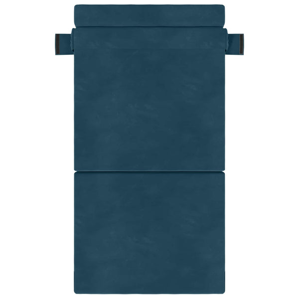 Blaues Samt Klappsofa Bett 190x100 cm