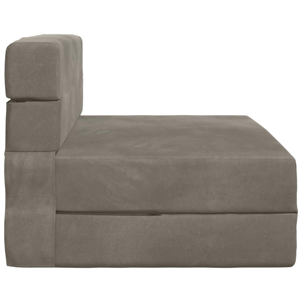 Klappsofa Bett Hellgrau Samt 190cm