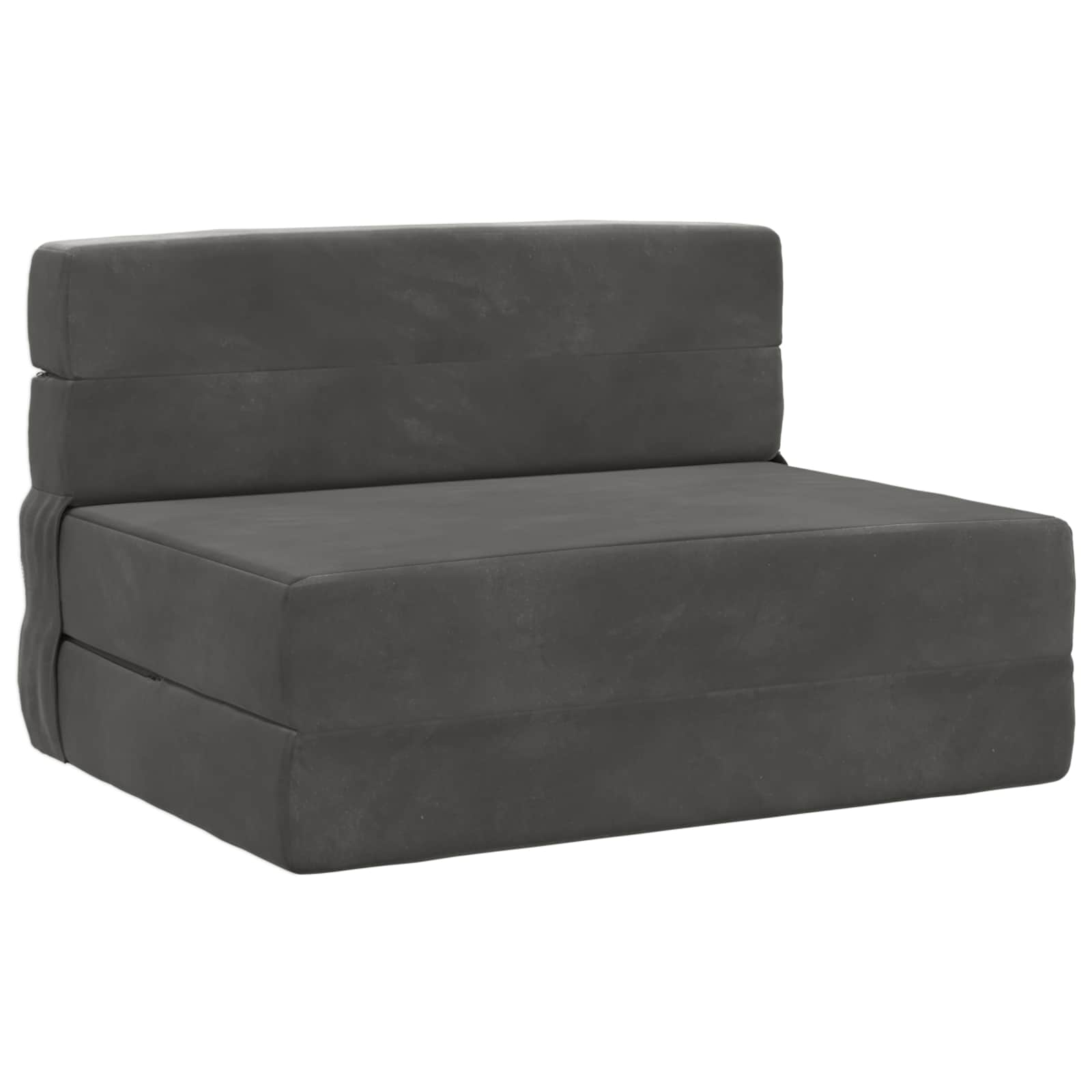 Klappsofa Bett Dunkelgrau Samt 190 cm