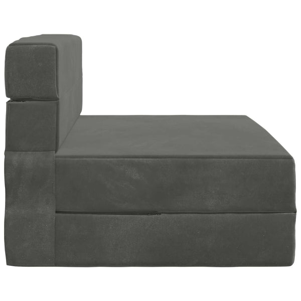 Klappsofa Bett Dunkelgrau Samt 190 cm
