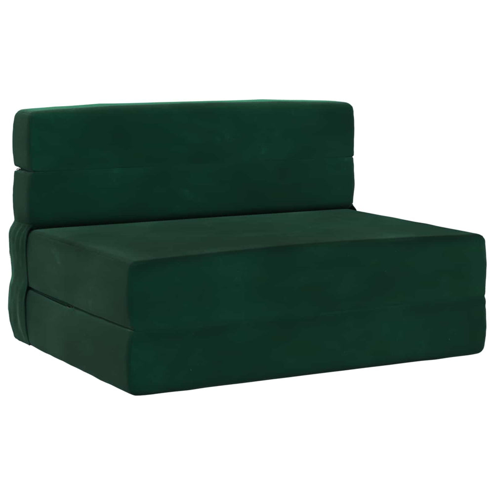 Klappsofa Bett Dunkelgrün Samt 190 cm