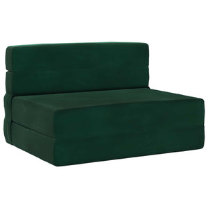 Klappsofa Bett Dunkelgrün Samt 190 cm