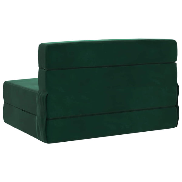 Klappsofa Bett Dunkelgrün Samt 190 cm