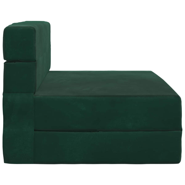 Klappsofa Bett Dunkelgrün Samt 190 cm