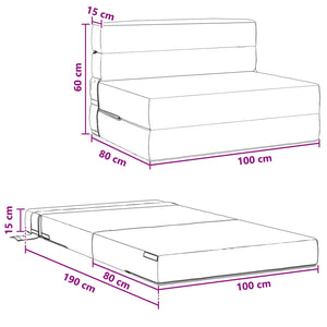 Schwarzes Klappsofa Bett Samt 190 cm