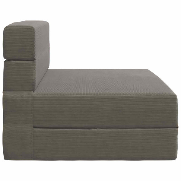 Klappsofa Bett Hellgrau Cordstoff 190 cm
