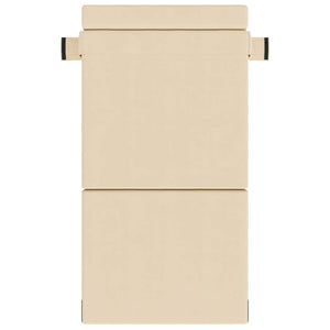 Klappsofa Bett Creme Cordstoff 190x100 cm