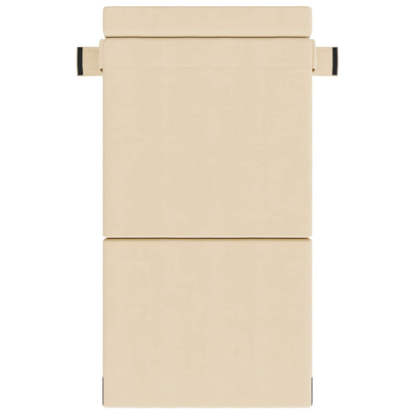 Klappsofa Bett Creme Cordstoff 190x100 cm